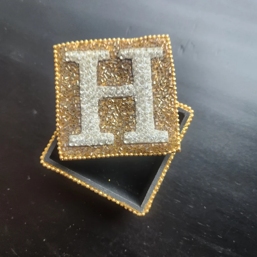 Initial H Gold and Silver Jewelry Organizer